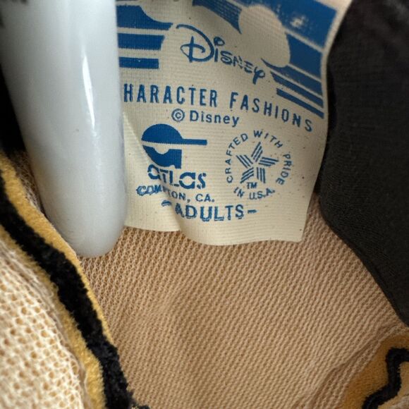 Vintage FLAW Mickey Mouse Ears Snapback Hat Adult 70s Black Disneyland Retro USA - Picture 5 of 8